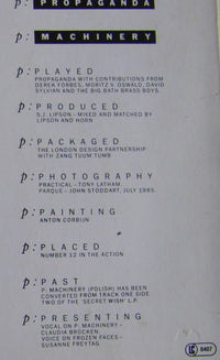 Propaganda : p: Machinery (Polish) (12", Maxi)