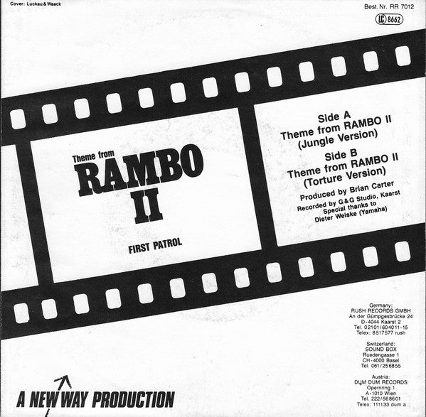 First Patrol : Theme From Rambo II (7", Single)