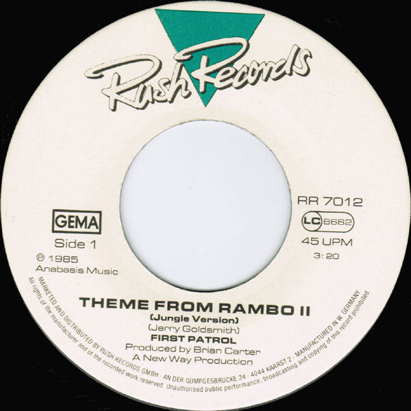 First Patrol : Theme From Rambo II (7", Single)