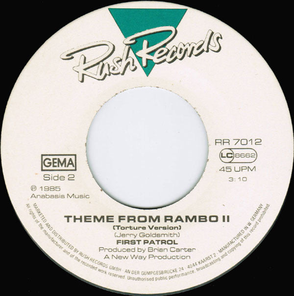 First Patrol : Theme From Rambo II (7", Single)