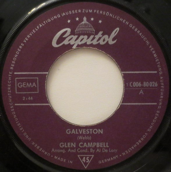 Glen Campbell : Galveston (7", Single)