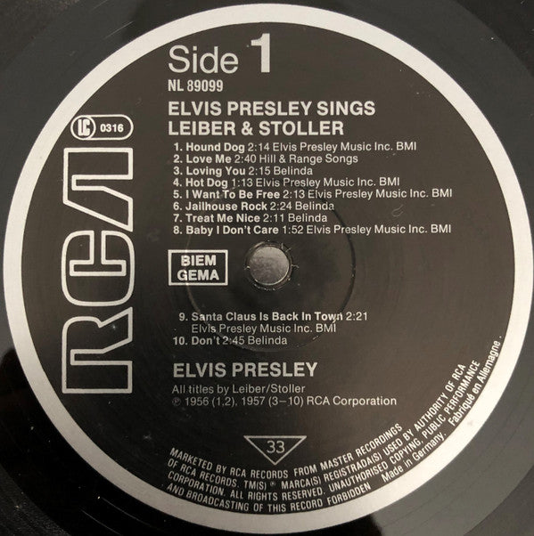 Elvis Presley : Elvis Presley Sings Leiber & Stoller (LP, Comp, RE)