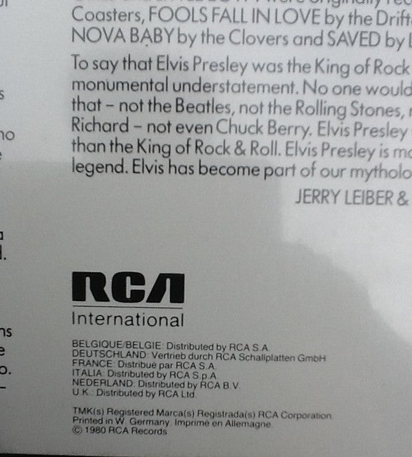 Elvis Presley : Elvis Presley Sings Leiber & Stoller (LP, Comp, RE)
