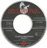 Plastic Bertrand : Bambino (7", Single)