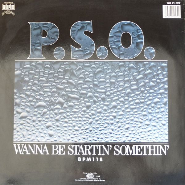 PSO : Wanna Be Startin' Somethin' (12")