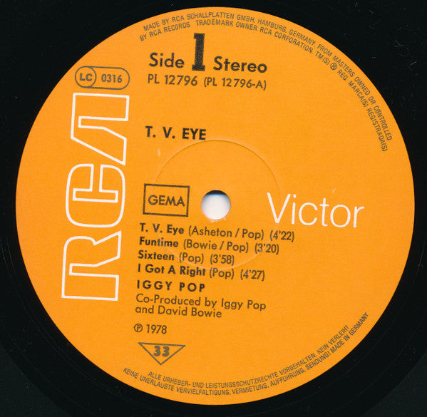 Iggy Pop : TV Eye 1977 Live (LP, Album)