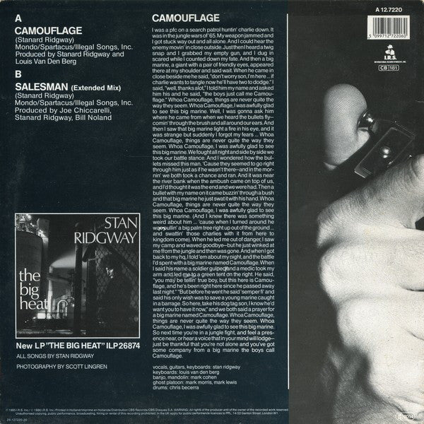 Stan Ridgway : Camouflage (12", Maxi)