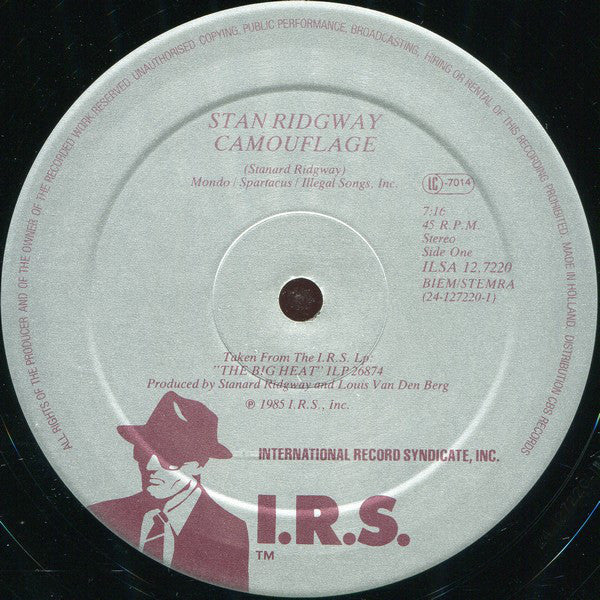 Stan Ridgway : Camouflage (12", Maxi)