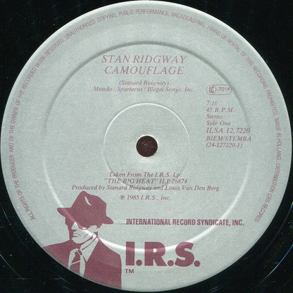 Stan Ridgway : Camouflage (12", Maxi)