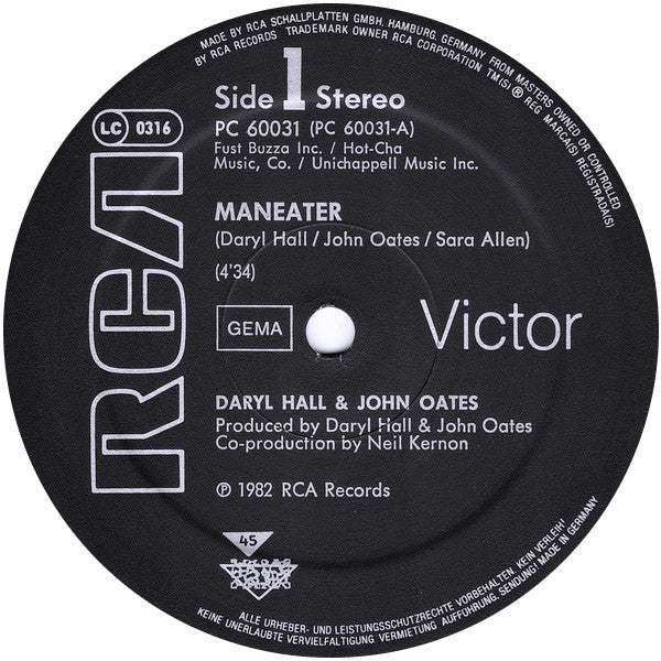 Daryl Hall + John Oates* : Maneater (12", Maxi)