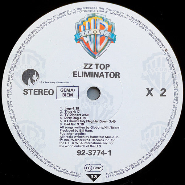 ZZ Top : Eliminator (LP, Album)