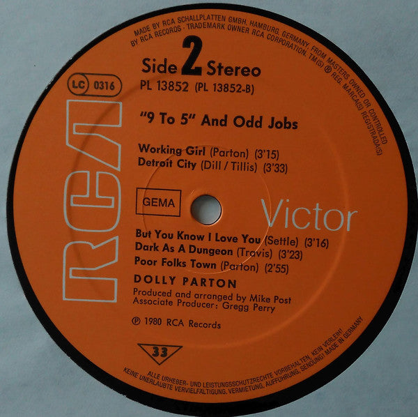 Dolly Parton : 9 To 5 And Odd Jobs (LP, Album)