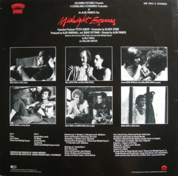 Giorgio Moroder : Midnight Express (Music From The Original Motion Picture Soundtrack) (LP, Album)