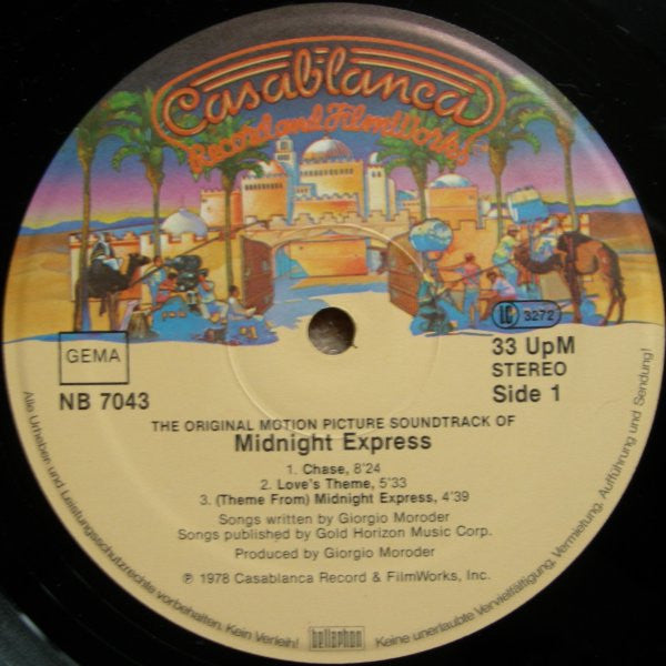 Giorgio Moroder : Midnight Express (Music From The Original Motion Picture Soundtrack) (LP, Album)