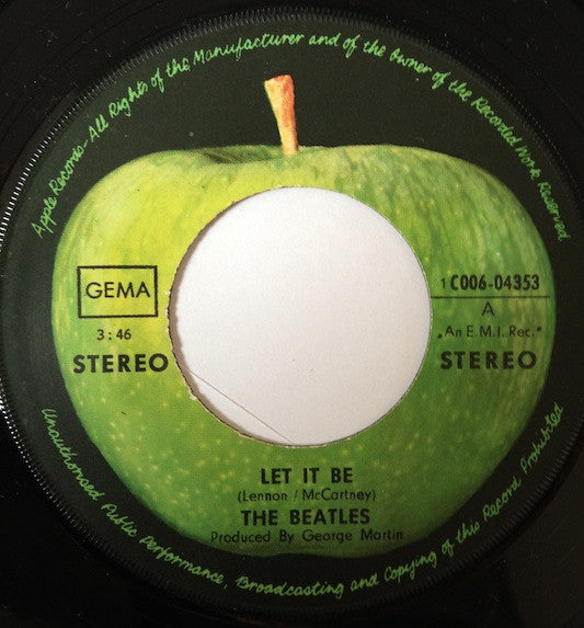 The Beatles : Let It Be (7", Single, Mono, RE)