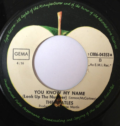 The Beatles : Let It Be (7", Single, Mono, RE)