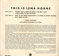 Lena Horne : This Is Lena Horne (7", EP)