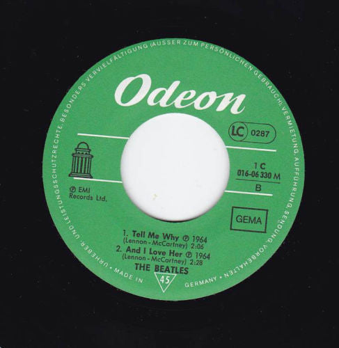 The Beatles : Die Grössten Vier Vol. 7 (7", EP, Mono)