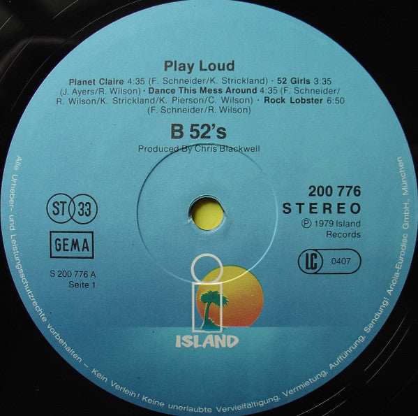 The B-52's : Play Loud (LP, Album, RP)