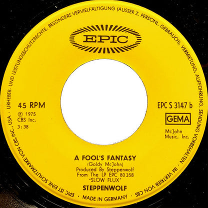 Steppenwolf : Smokey Factory Blues (7", Single)