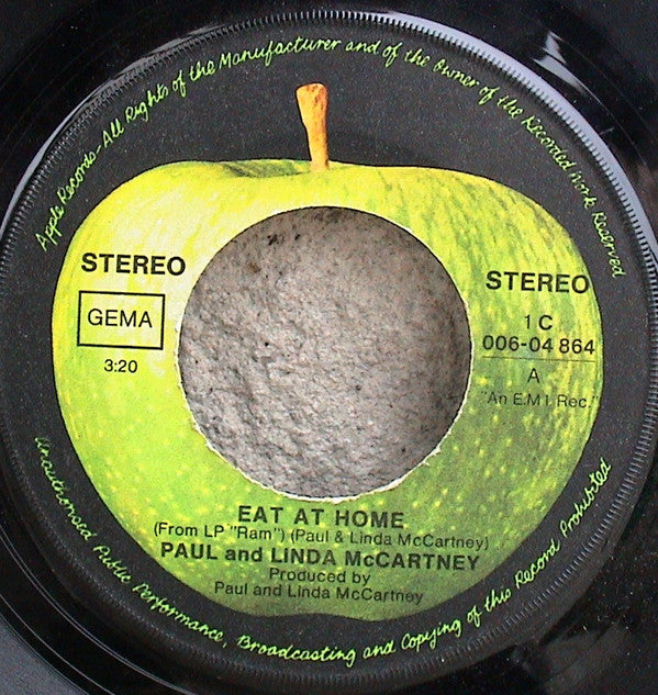Paul And Linda McCartney* : Eat At Home / Smile Away (7", Single)