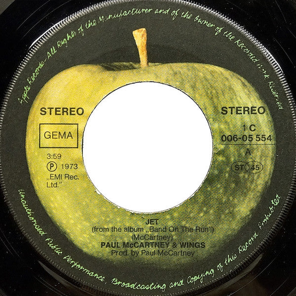 Paul McCartney & Wings* : Jet (7", Single, Blu)
