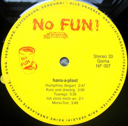 Hans-A-Plast : 2 (LP, Album)