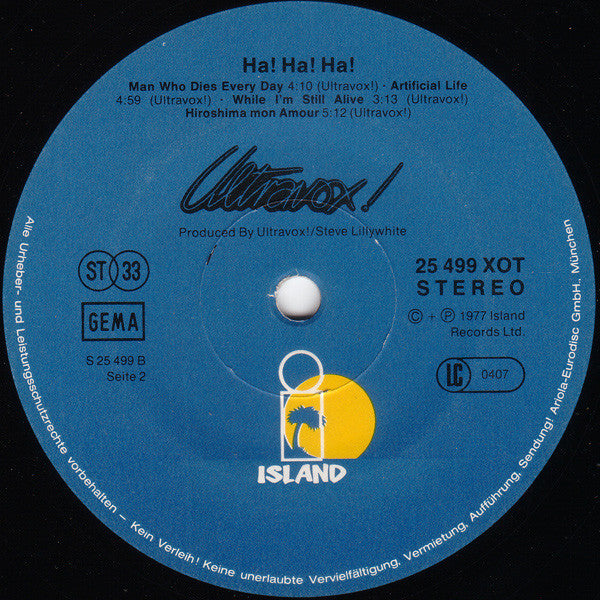 Ultravox!* : Ha!-Ha!-Ha! (LP, Album, RE, Blu)