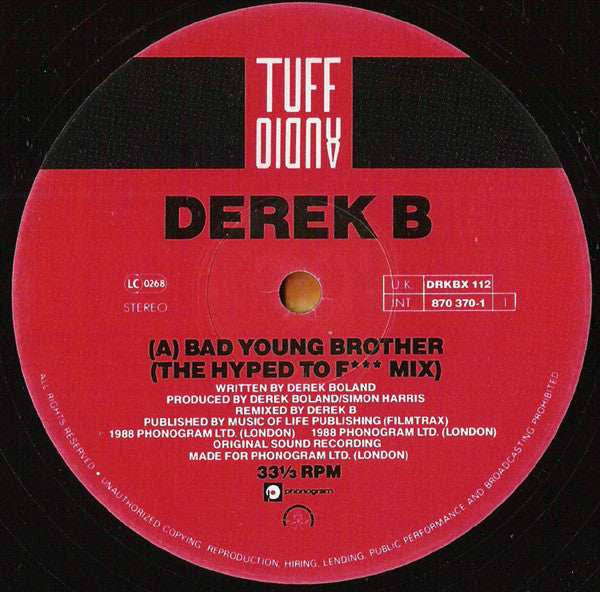 Derek B : Bad Young Brother (12")