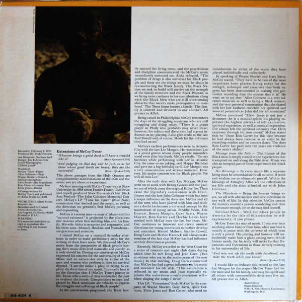McCoy Tyner : Extensions (LP, Album)