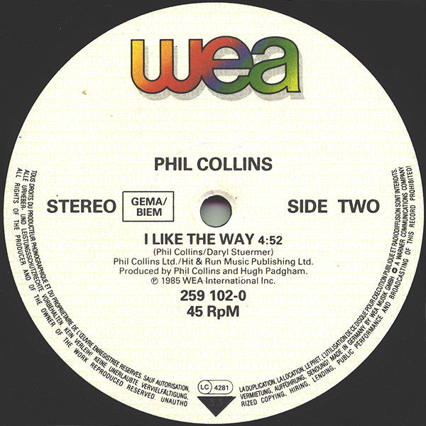 Phil Collins : One More Night (Extended Mix) (12")