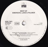 Emerson, Lake & Palmer : The Best Of Emerson Lake & Palmer (LP, Comp)