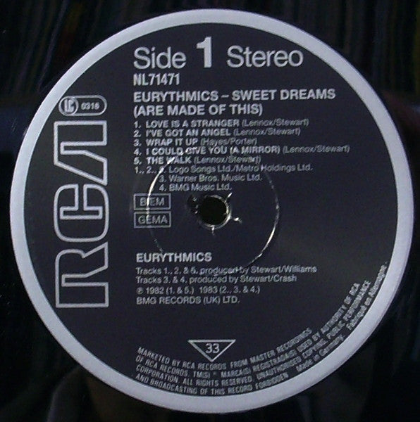 Eurythmics : Sweet Dreams (Are Made Of This) (LP, Album, RP)