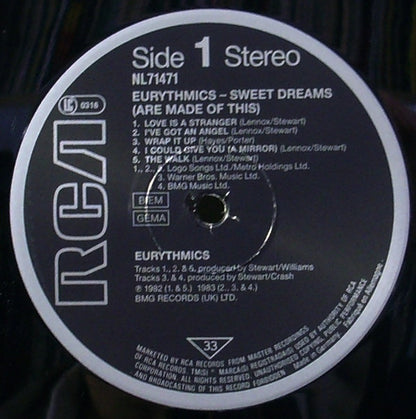 Eurythmics : Sweet Dreams (Are Made Of This) (LP, Album, RP)