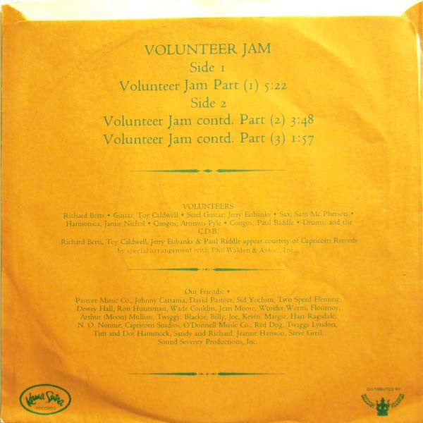 The Charlie Daniels Band : Volunteer Jam (7", EP, Alt)
