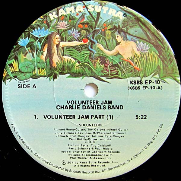 The Charlie Daniels Band : Volunteer Jam (7", EP, Alt)