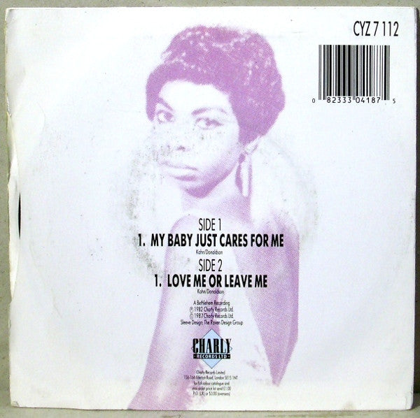 Nina Simone : My Baby Just Cares For Me (7", Single, Mat)