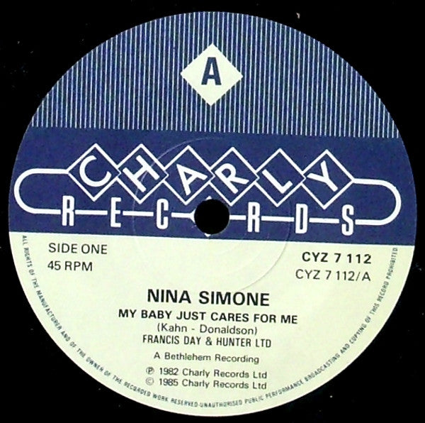 Nina Simone : My Baby Just Cares For Me (7", Single, Mat)