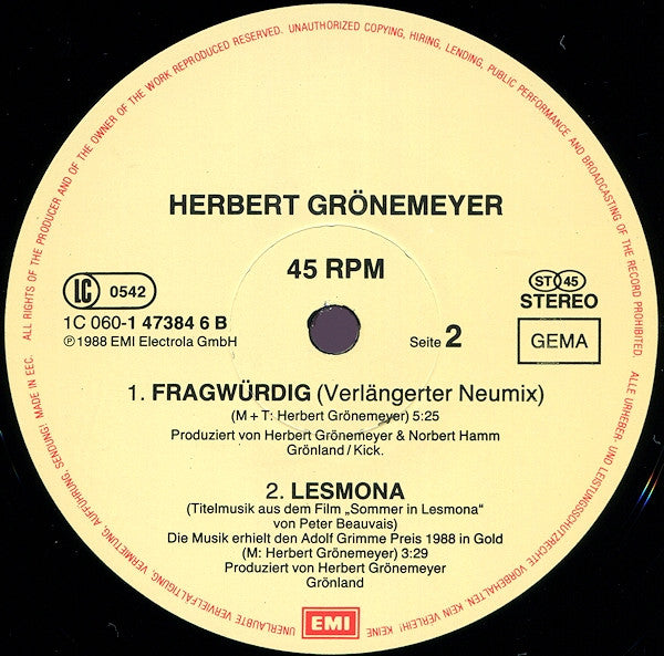 Herbert Grönemeyer : Halt Mich (12", Maxi)