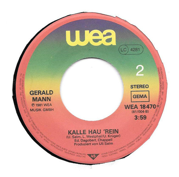 Gerald Mann : Baby, Das Ist Rock 'N' Roll (7", Single)