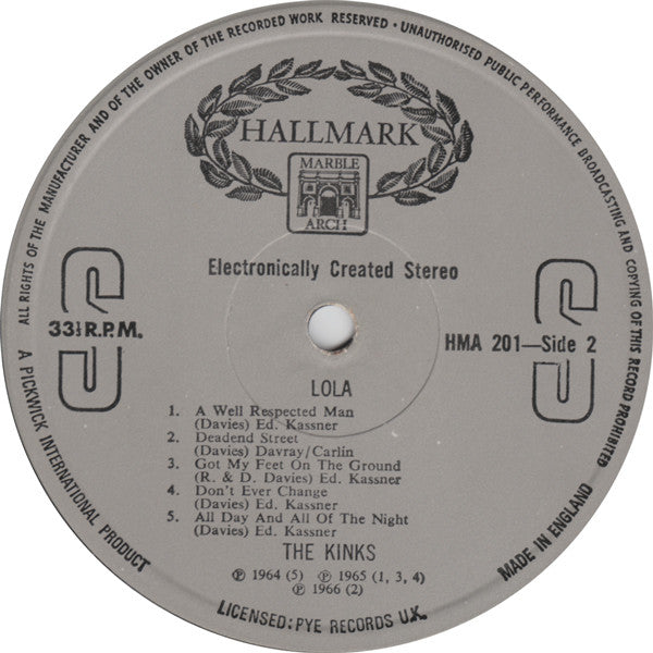 The Kinks : Lola (LP, Comp)