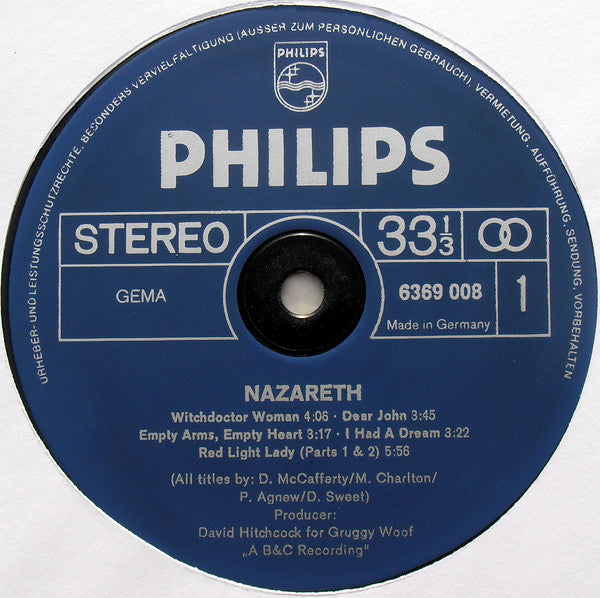 Nazareth (2) : Nazareth (LP, Album, RE)