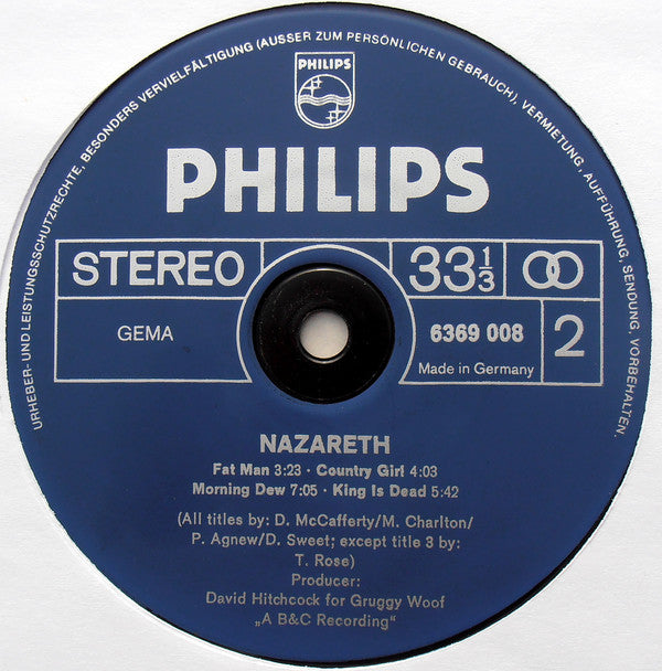 Nazareth (2) : Nazareth (LP, Album, RE)