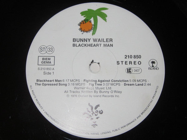 Bunny Wailer : Blackheart Man (LP, Album, RE, Gat)