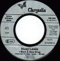 Huey Lewis And The News* : I Want A New Drug (7", Single)