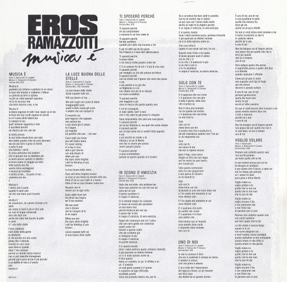 Eros Ramazzotti : Musica È (LP, Album)