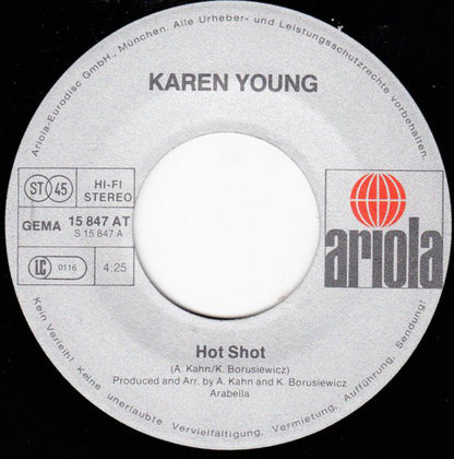 Karen Young : Hot Shot (7", Single)