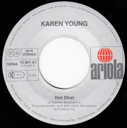 Karen Young : Hot Shot (7", Single)