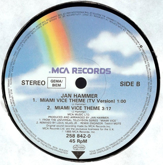 Jan Hammer : Miami Vice Theme (12")