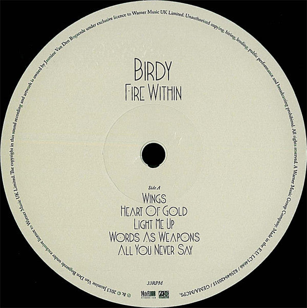 Birdy (8) : Fire Within (LP, Album, Gat)
